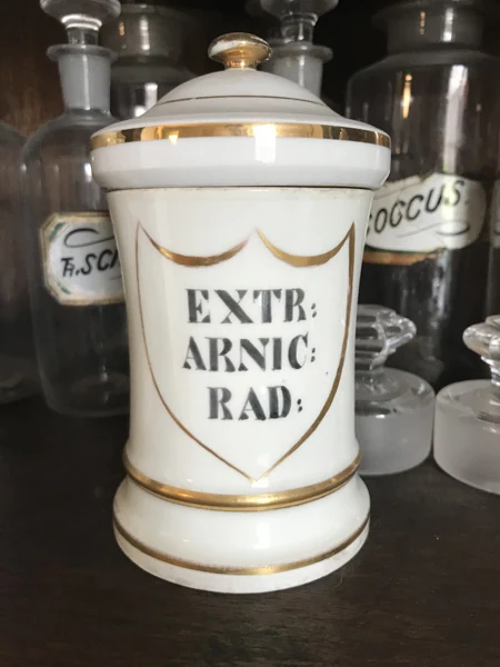 Inside the restored apothecary shop at McDowell House Museum