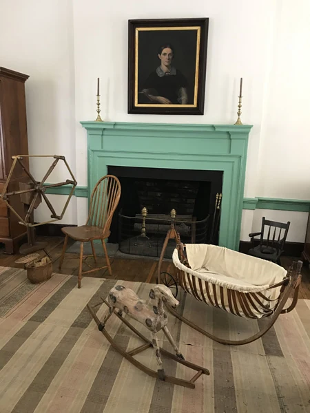 A second-floor room at McDowell House Museum